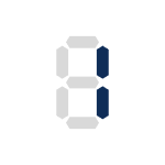 Blue and gray number one icon used to highlight the first step or feature in the Whiteout Tequila experience.